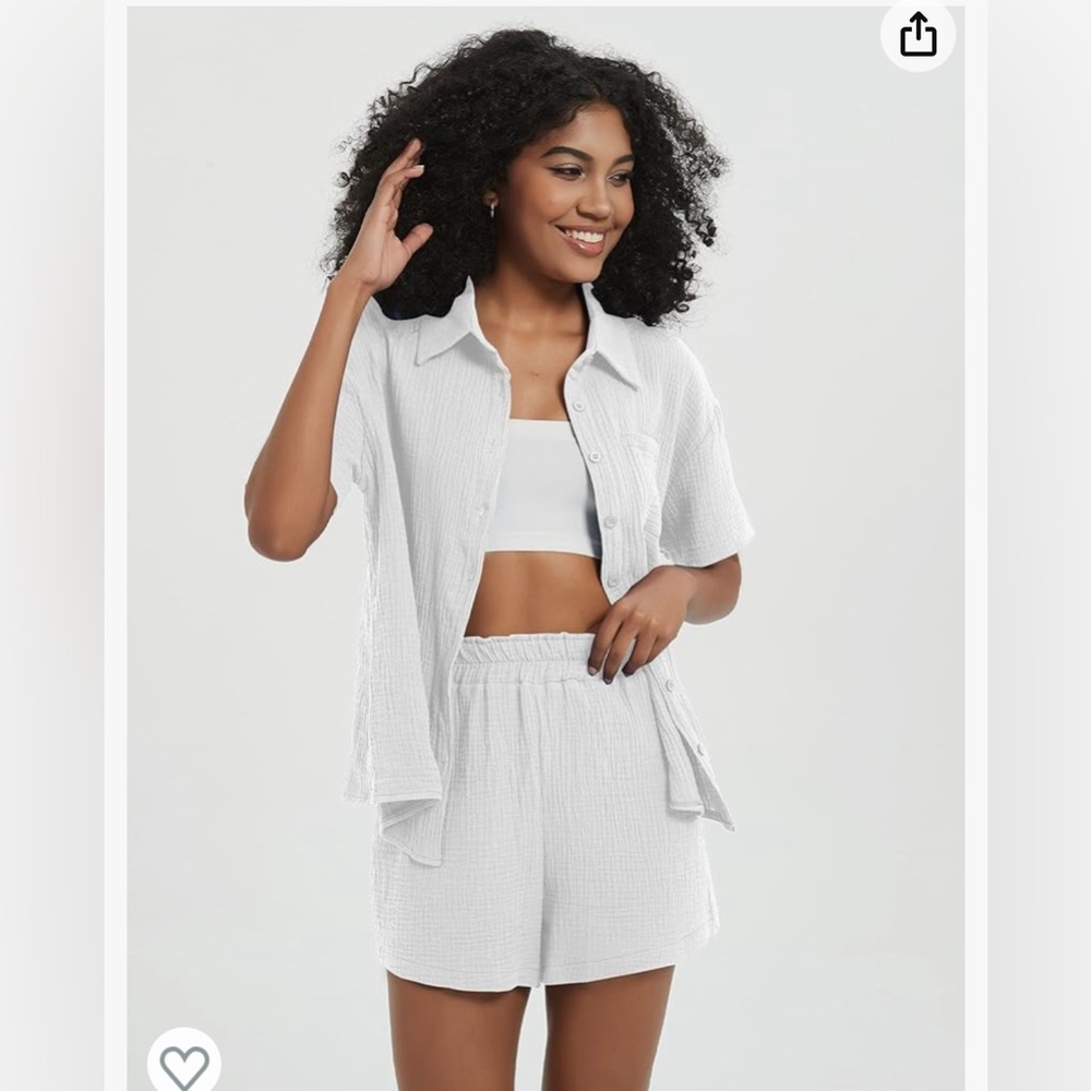 Brand New Cotton Linen Set - Beach Cover Up